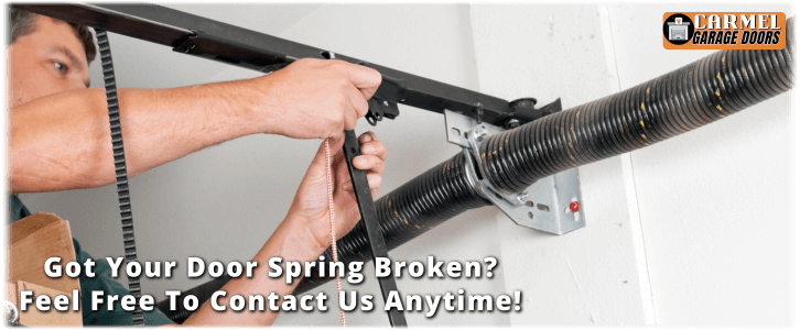 Broken Garage Door Spring Carmel IN